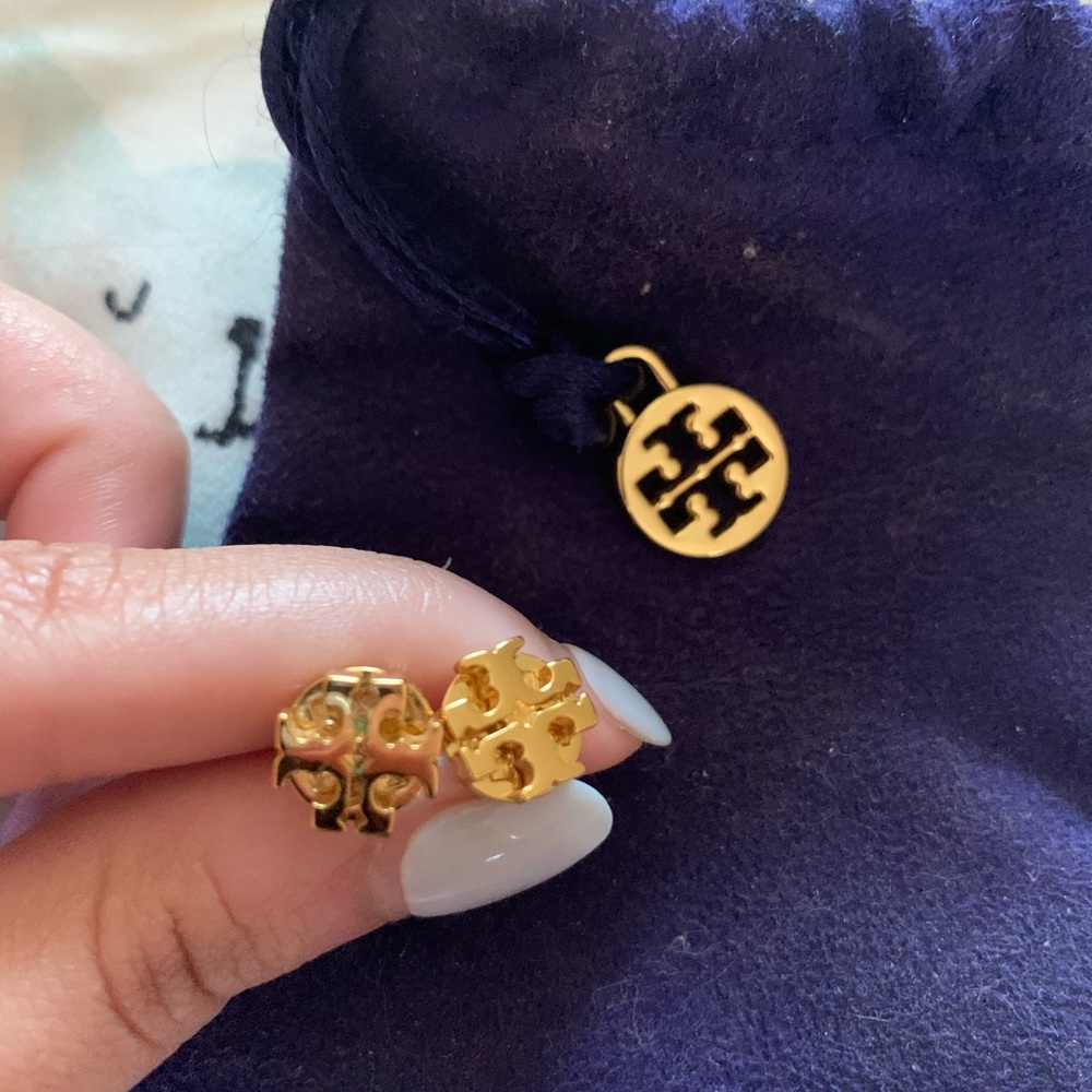 Tory Burch Stud Logo Earrings